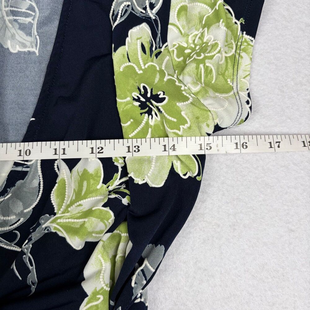 Shelby & Palmer Floral Wrap Dress Women's S Navy Green Midi Summer Wedding Party - Picture 7 of 11